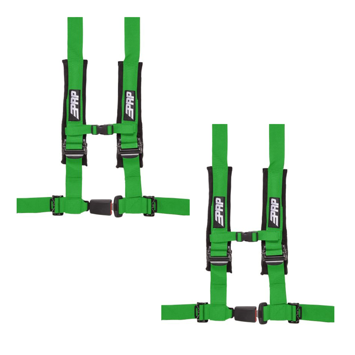 Image of PRP 4.2 Green 4-Point Adjustable 2" Belt Harness Pair With Auto Style Latch