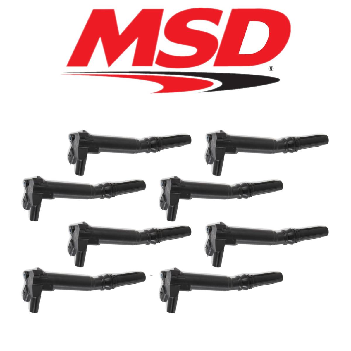 Image of MSD (8) Black Replacement Ignition Coils For 10-17 Ford F-150/F-250/F-350 6.2L