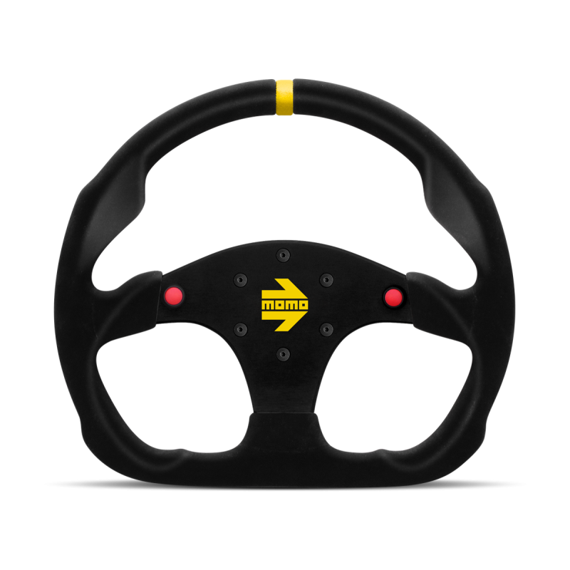 Image of Momo Mod 30 320MM W/ Buttons Black Suede Racing Steering Wheel R1960/32SHB
